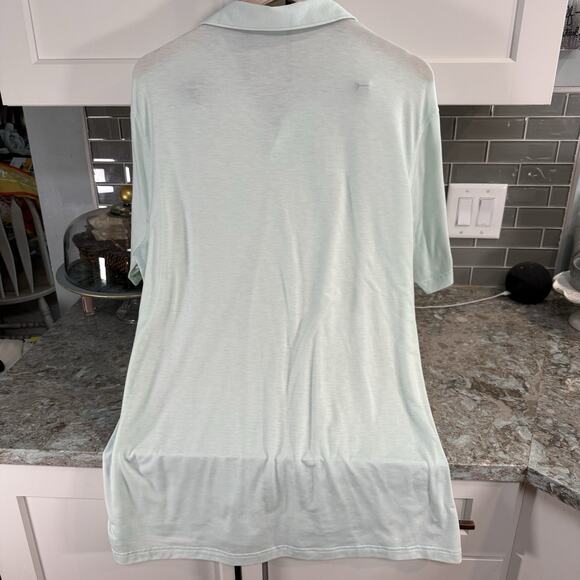 Peter Millar Men’s Polo Mint Green Polyester Blend Large Summer Lightweight - Picture 2 of 5